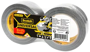 Scotch® Extremium™ Lærredstape Universal Sølv 48 mm x 25 meter 2-pak