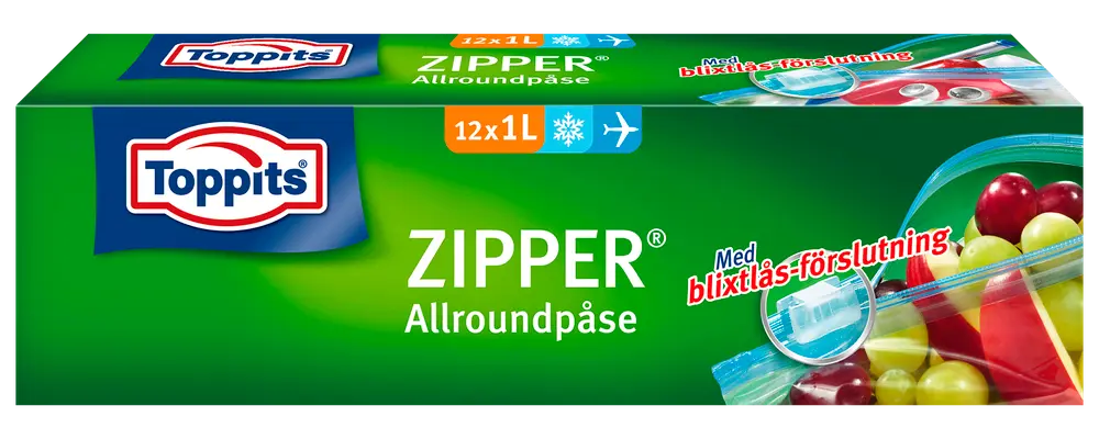 Toppits lynlåspose 1 L 12-pak billede 2