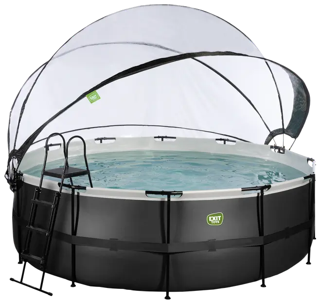EXIT TOYS Pool Ø427x122cm med pumpe og skærm - Sort