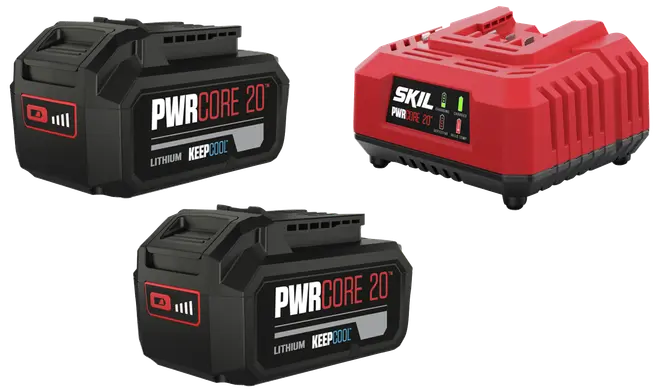 SKIL Batteri 2x4 Ah + Lader 20V