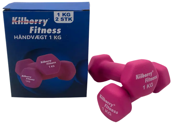 Kilberry Fitness Håndvægt 1 kg 2-pak