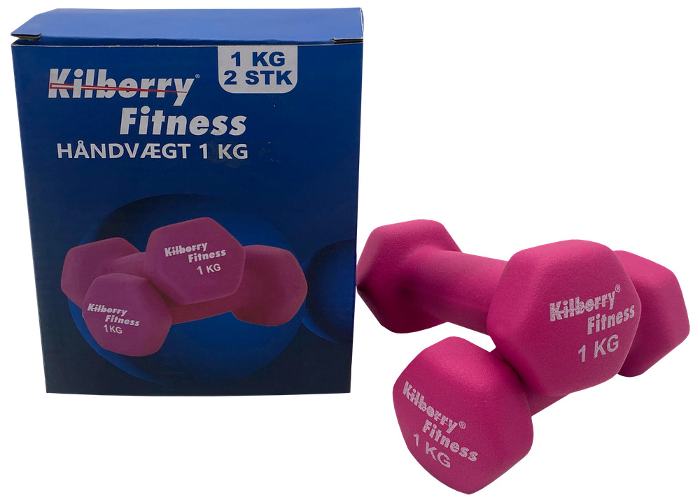 Kilberry Fitness Håndvægt 1 kg 2-pak