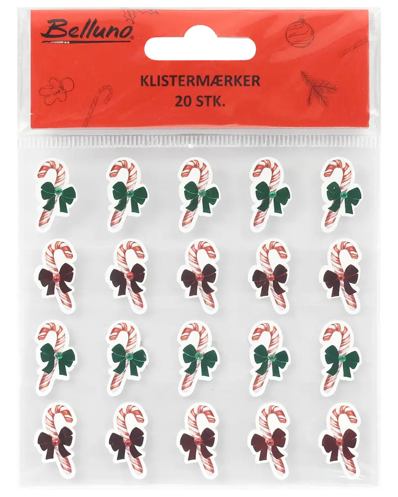 Klistermärken polkagris jul 20 st