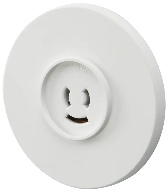 LK FUGA Lampestikkontakt Ø80 mm - hvid