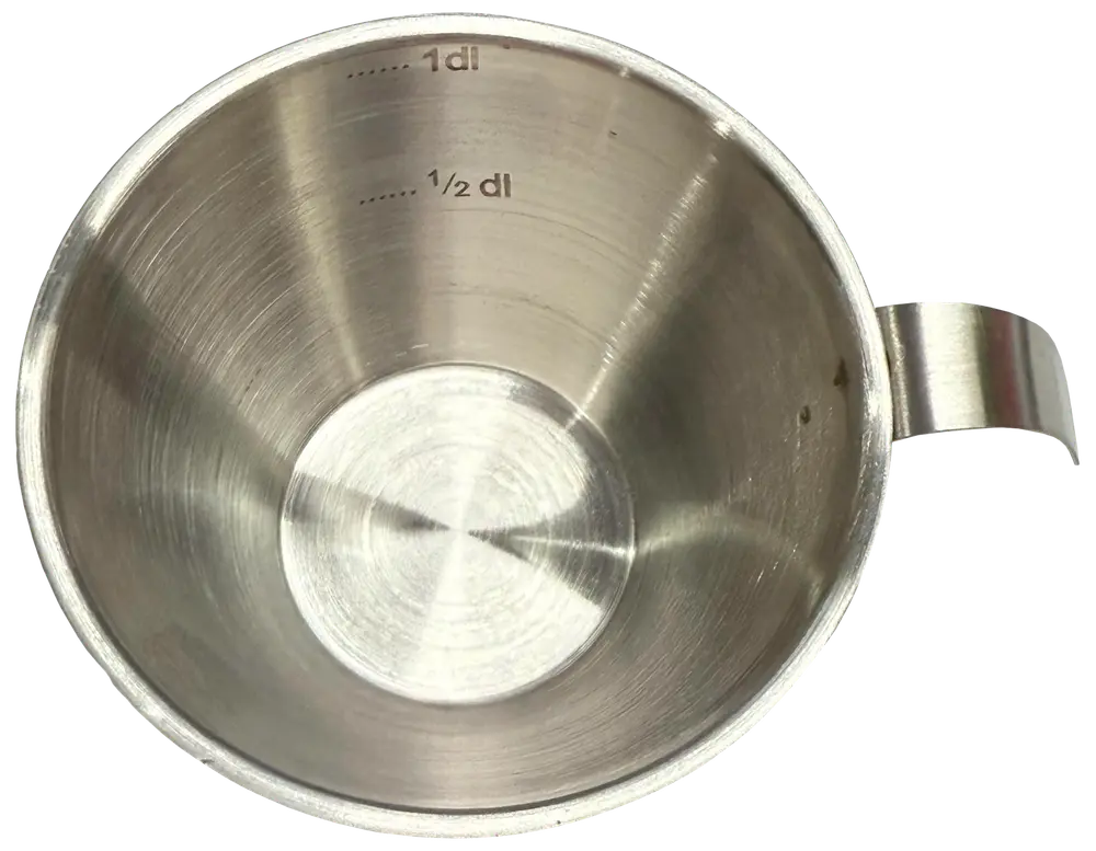 Decilitermål i stål