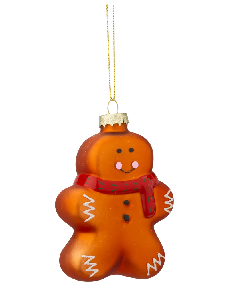 Julgransdekoration pepparkaksgubbe/hus