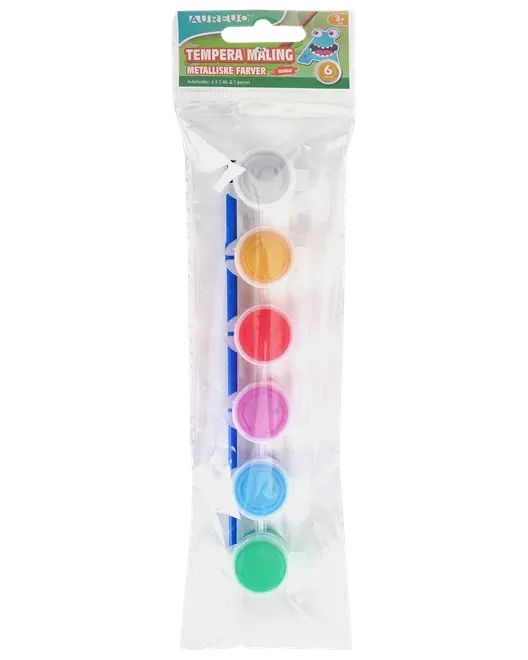 Temperafärg metallic 6 x 5 ml