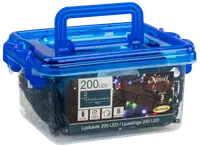 Ljusslinga med timer 200 LED multifärgad