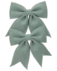 Rosett Velour Ljusgrön 2 st