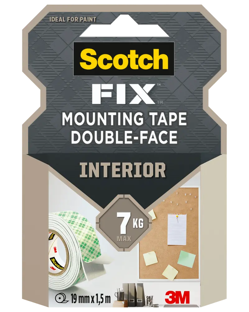 Scotch-FIX™ Dobbeltklæbende INDE 19 mm x 1,5 meter