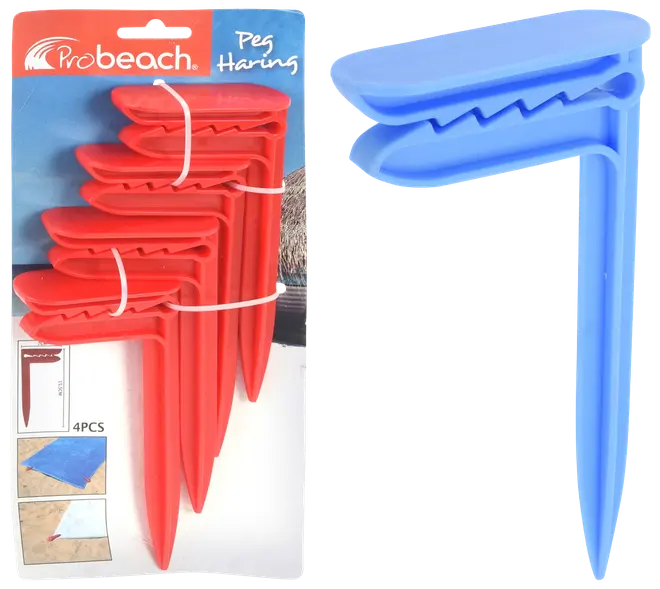 Håndklædeclips 4-pak - ass. farver