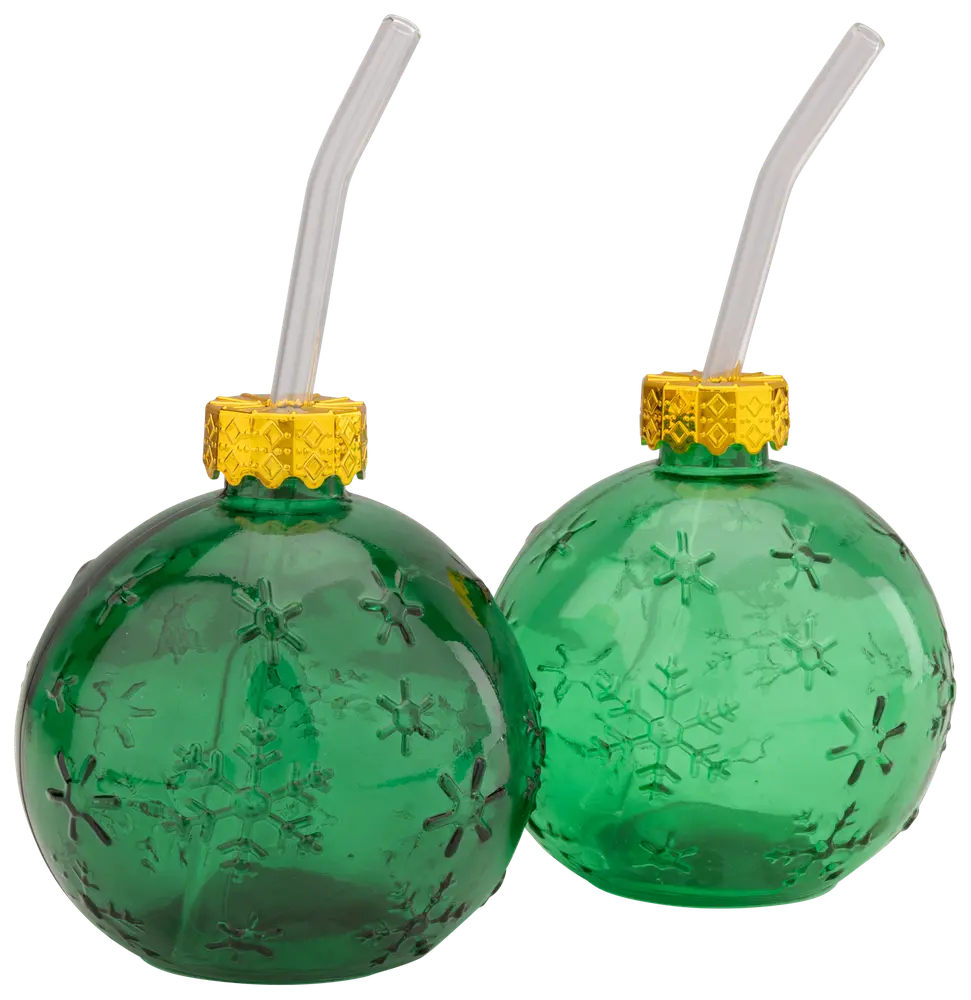 Julgranskula med sugrör 2-pack