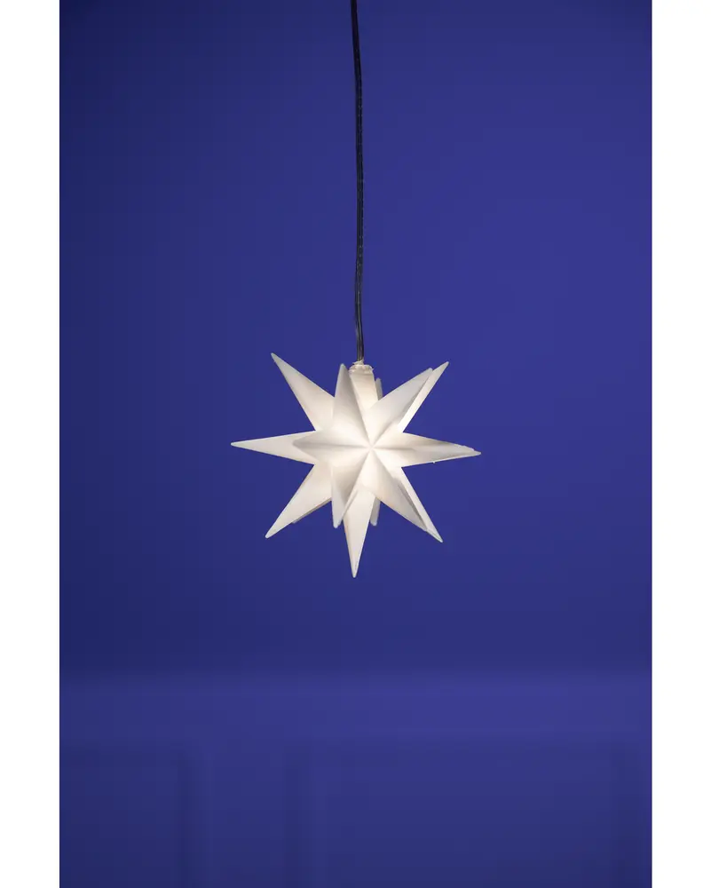 Vit LED-stjärna Ø12 cm