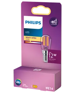 PHILIPS LED-päronlampa 1W E14 T25S