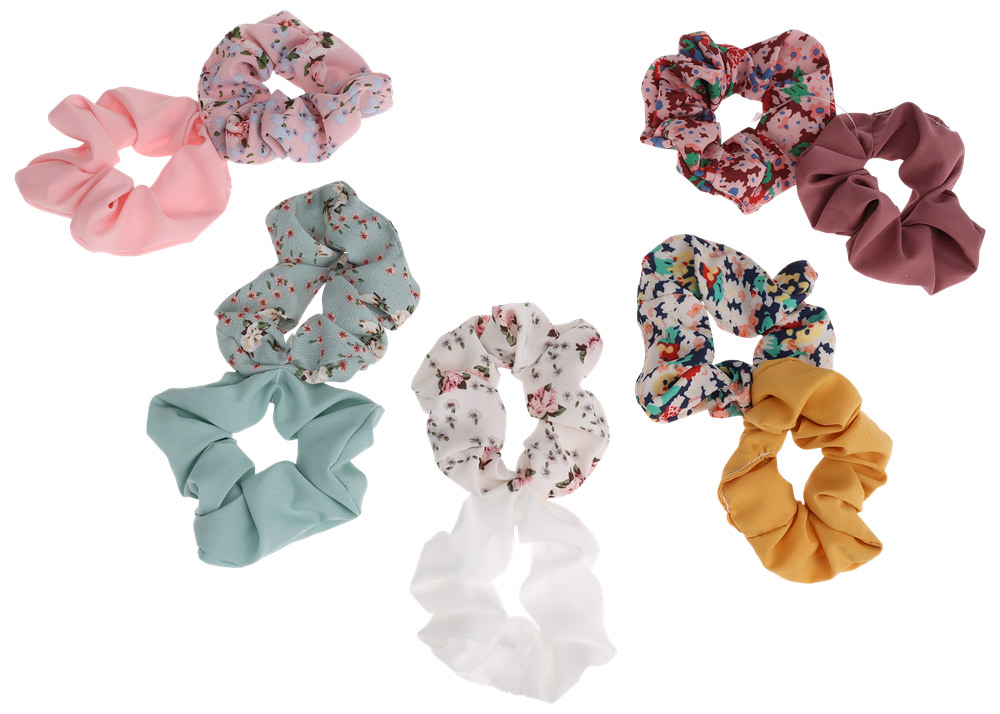 Scrunchie hårelastik 2-pak - assorterede varianter