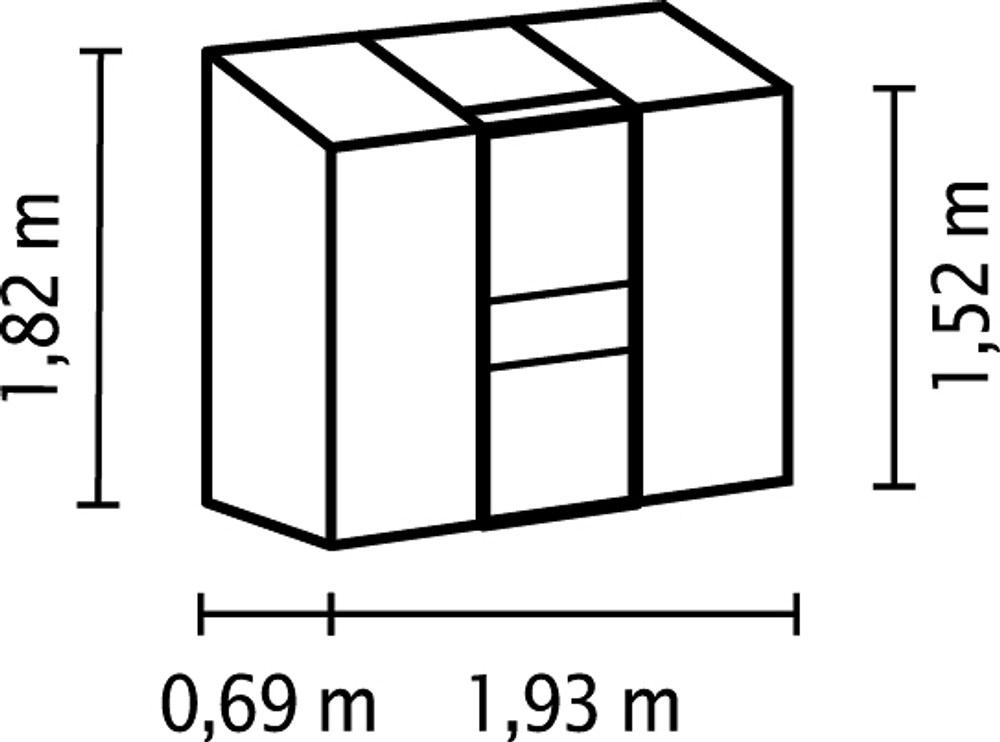 Växthus Ida 1300 grön/glas