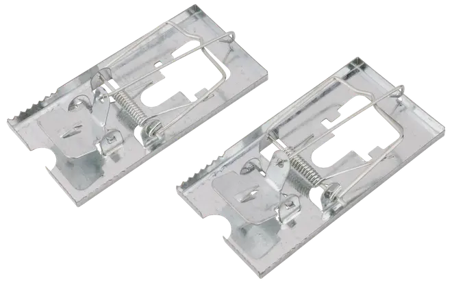 Museklapfælde metal 2 stk.