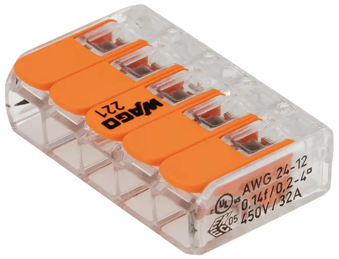 WAGO Fjedersamlemuffe til 5 ledninger 8-pak