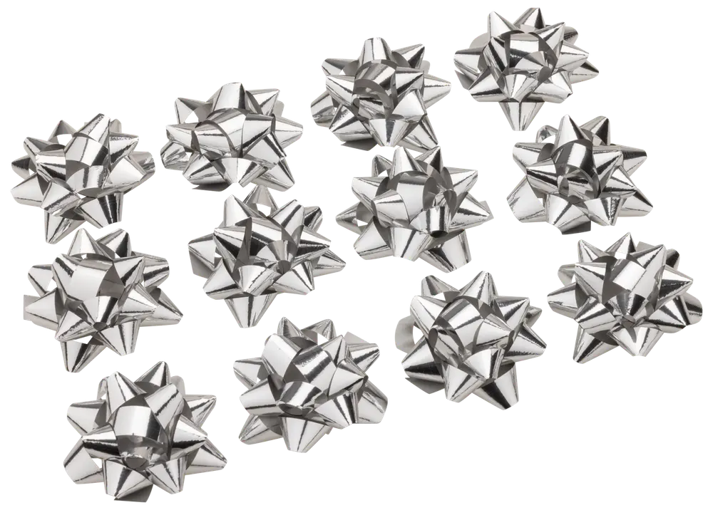 Rosetter till paket silver 12-pack 
