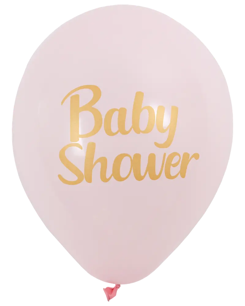 Ballong baby shower ljusrosa