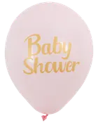 Ballon baby shower lyserød 6-pak