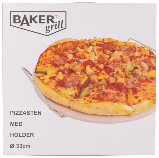 Pizzabagesten med holder Ø33 cm