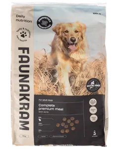 Faunakram Hundefoder lam og kylling voksen 10 kg