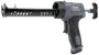 Elektrisk fugepistol med ergonomisk greb, triggerkontrol og robust cylinder til påføring af fugemasse. Mørkegråt og sort design, velegnet til professionel eller gør-det-selv brug.