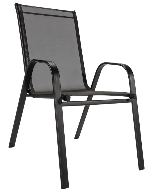 Trädgårdsstol hög svart textil