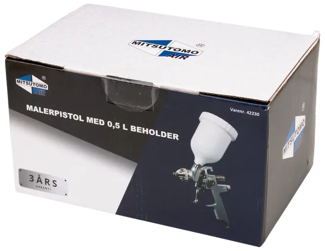 Malerpistol med 0,5 liter beholder