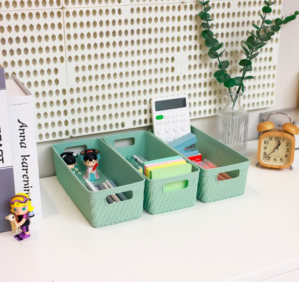 Förvaringskorg plast 24x10 grön