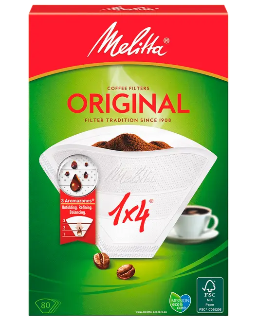 Melitta kaffefilter 1 x 4 80-pack