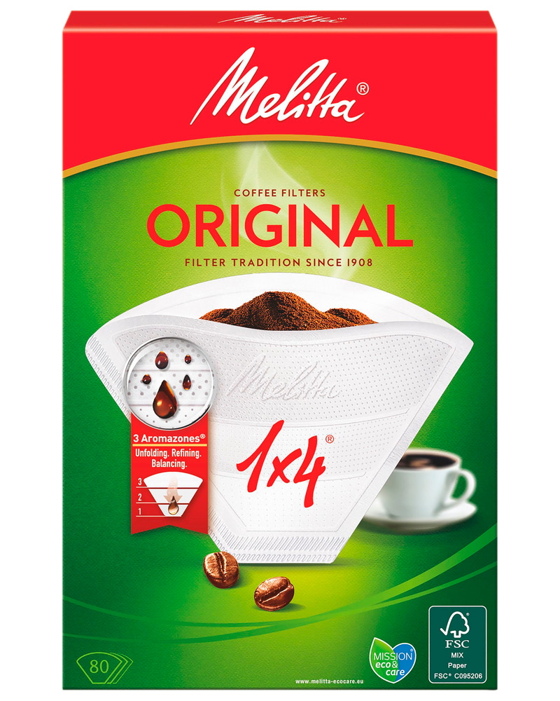 Melitta kaffefilter 1 x 4 80-pack