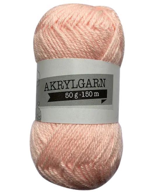 Akrylgarn 50 g - Baby pink