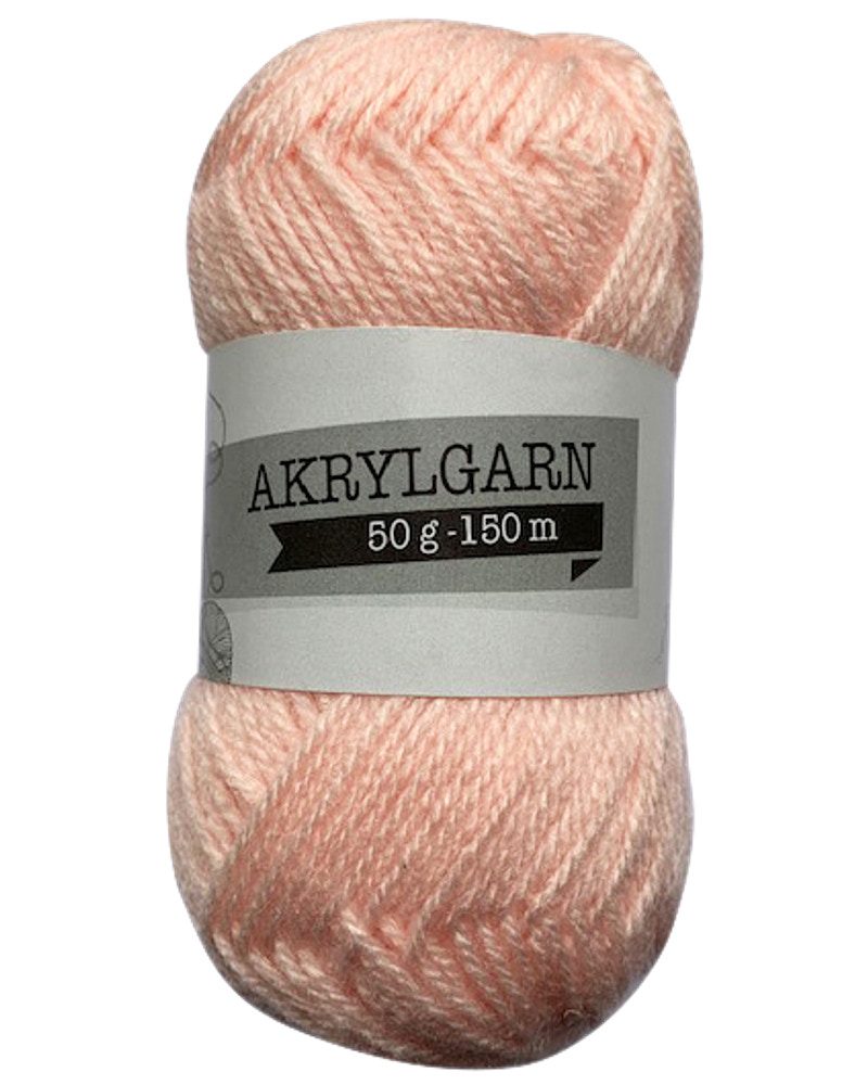 Akrylgarn 50 g - Baby pink