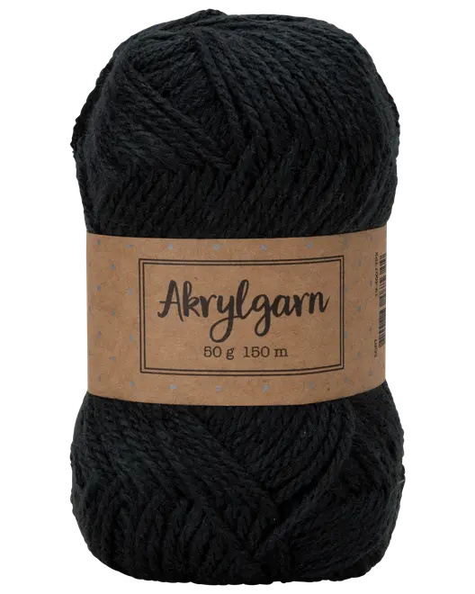 Akrylgarn 50 g svart