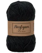 Akrylgarn 50 g svart