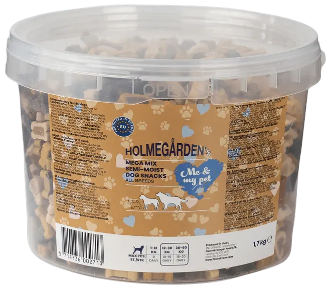 Holmegården's Snacks Semi-moist S-M - 1,7 kg 
