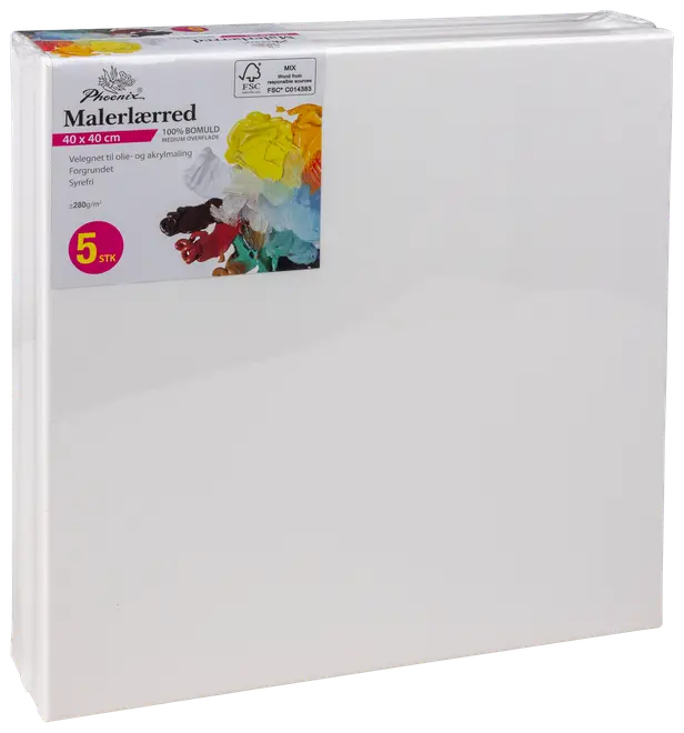 Phoenix Målarduk på ram 40x40 cm 5 st