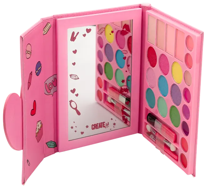 CREATEit Makeup palette med hjerte-cover