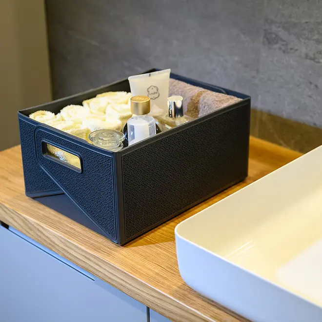 Förvaringskorg vikbar grå