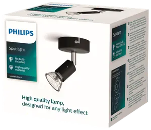 PHILIPS Spotlampe Limbali GU10 1 spot - sort