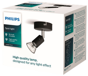 PHILIPS Spotlampe Limbali GU10 1 spot - sort