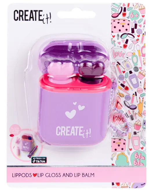 Lippod med læbepomade og lipgloss - Assorterede farver