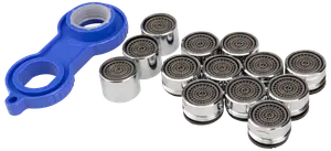 Luftblandedysesæt med værktøj 