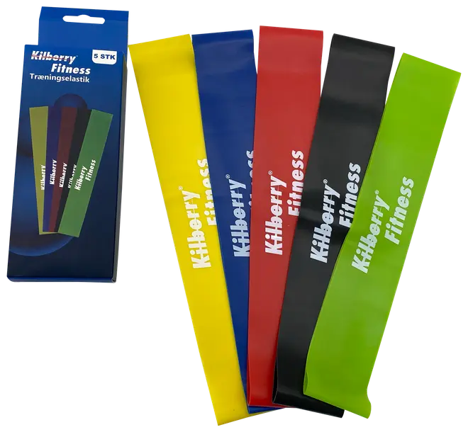 Kilberry Fitness Træningselastik 5 stk. - flere styrker