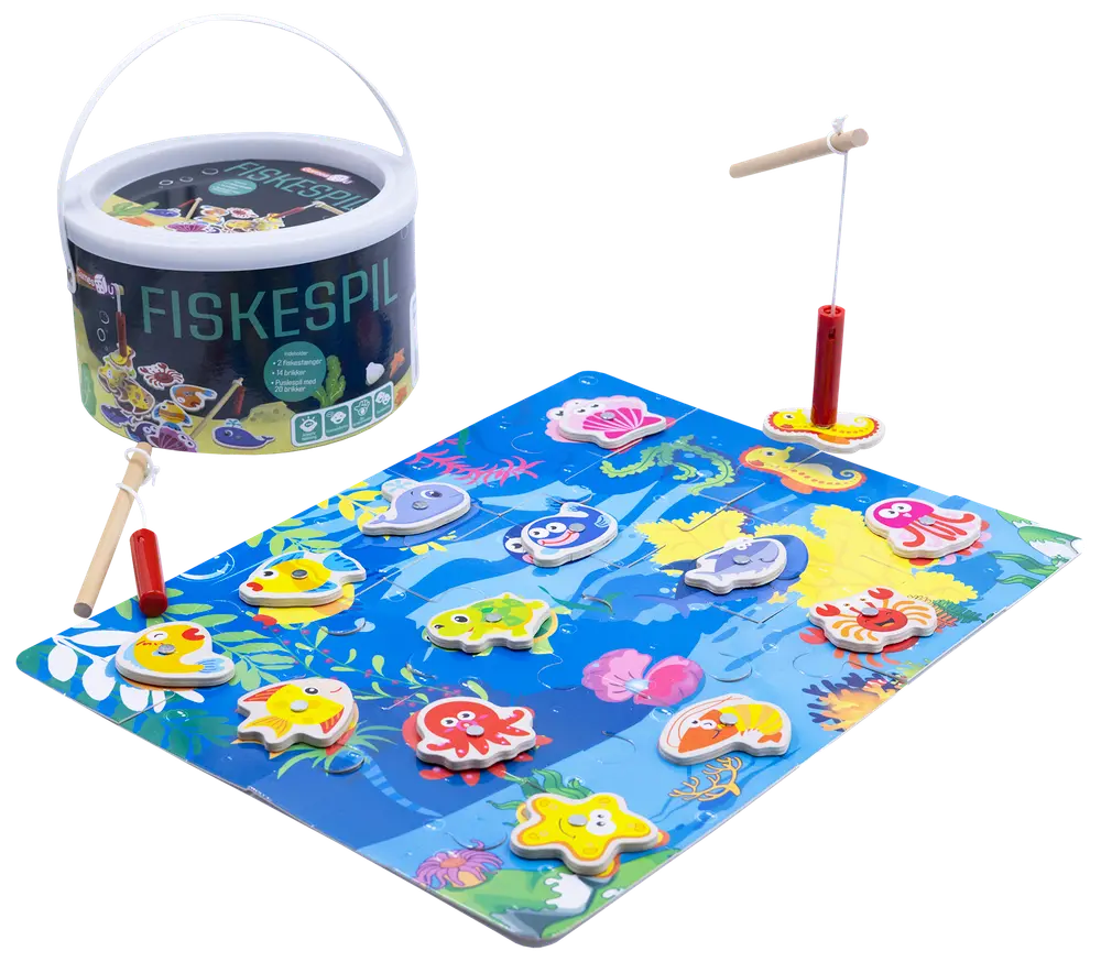 Fiskespel med 2 spön