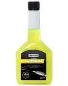 Branford bensin insprutningsrengöring, 300 ml flaska med svart lock, gul vätska. Rengör bränslesystem, bibehåller motoreffekt, minskar bränsleförbrukning. Premiumkvalitetsmärke på etiketten.