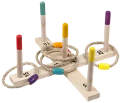 Ringspel i trä ink. 5 ringar