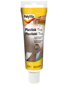Polyfilla Plastisk Træ, mørk eg, til reparation af små huller og revner i træ. Til indendørs og udendørs brug. Maksimal dybde 2 cm.